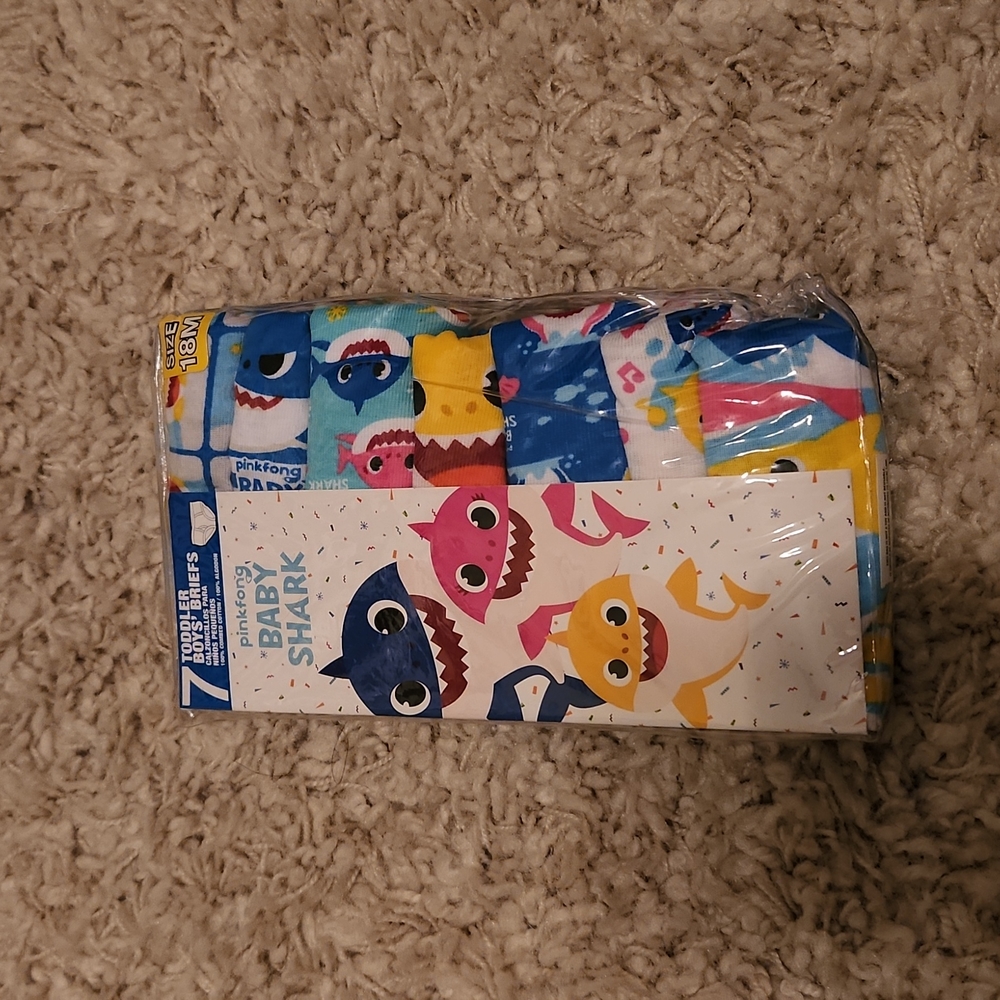 Baby Shark Briefs Toddler Size 18M